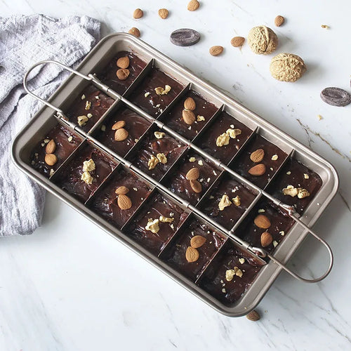 Brownie non-stick cake plate mold square baking tray bread baking tool thickened solid bottom Brownie Pan